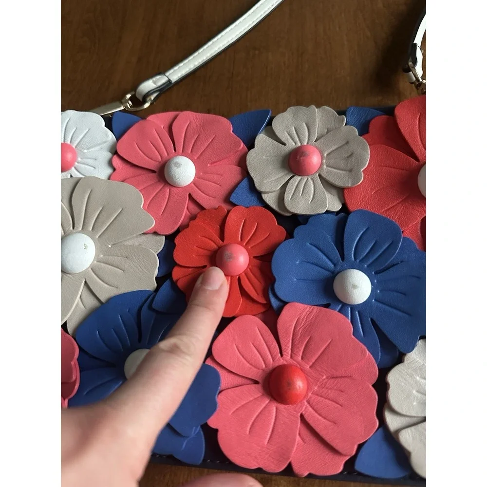 KATE SPADE Madison Daisy Lane Sima Blazer Blue Multi Clutch Shoulder Handbag
